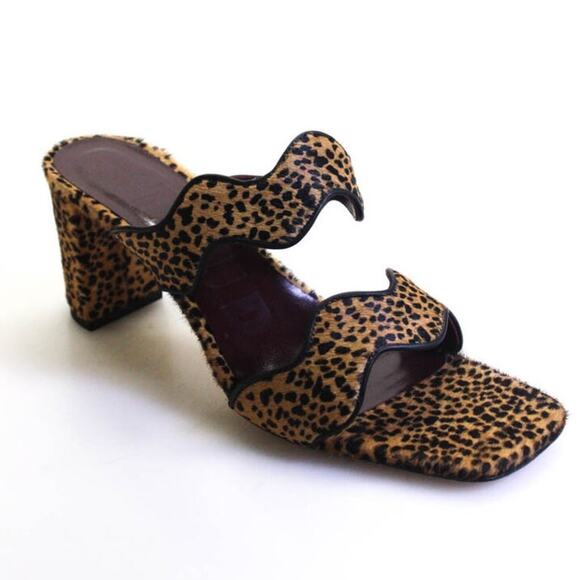 STAUD Frankie Wavy Slip on Block Heel Sandals - Picture 3 of 10